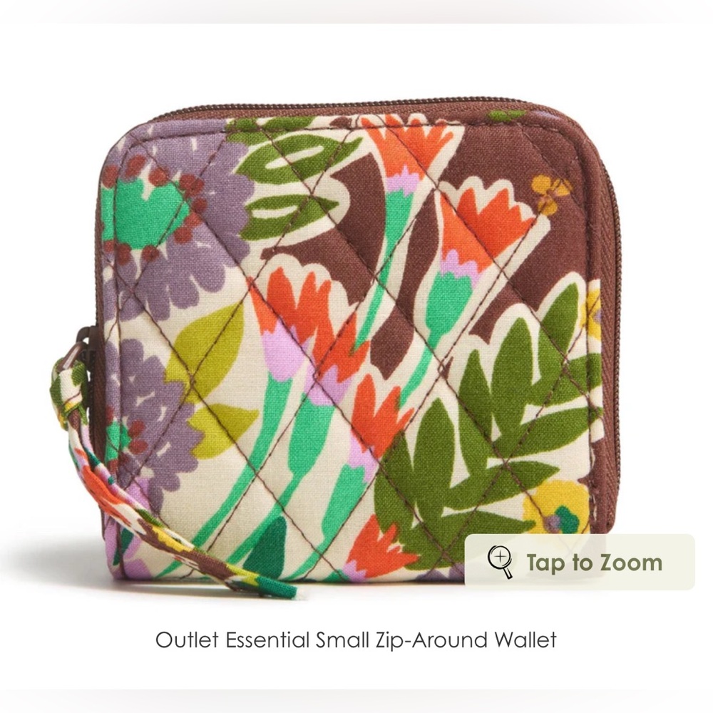 Vera Bradley Essential Zip Around Wallet in Evening Garden